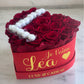 Cœur de roses avec lettre rose éternelles forme de cœur rose rouge