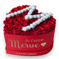 Cœur de roses avec lettre rose éternelles forme de cœur rose rouge