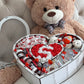 Coffret chocolat cadeau personalise avec nounours peluche 105 cm