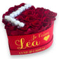 Cœur de roses avec lettre rose éternelles forme de cœur rose rouge