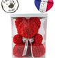 Ours en roses Rouge 40 cm