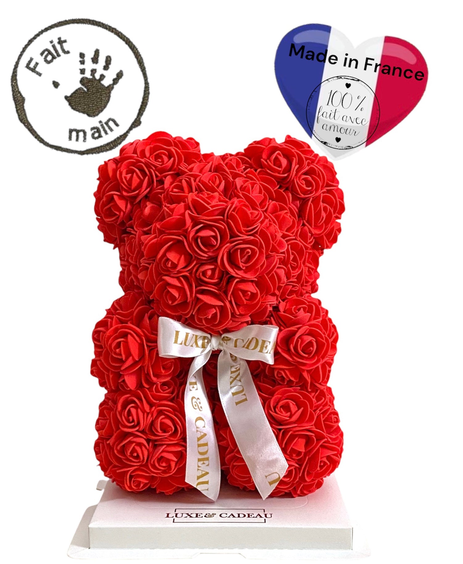 Ourson en rose 25 cm