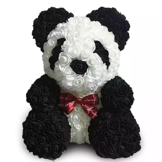 Ours en roses 40 cm Panda