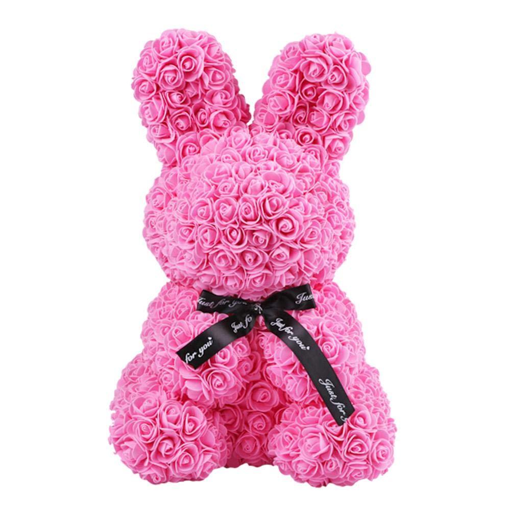 Lapin de roses 45 cm