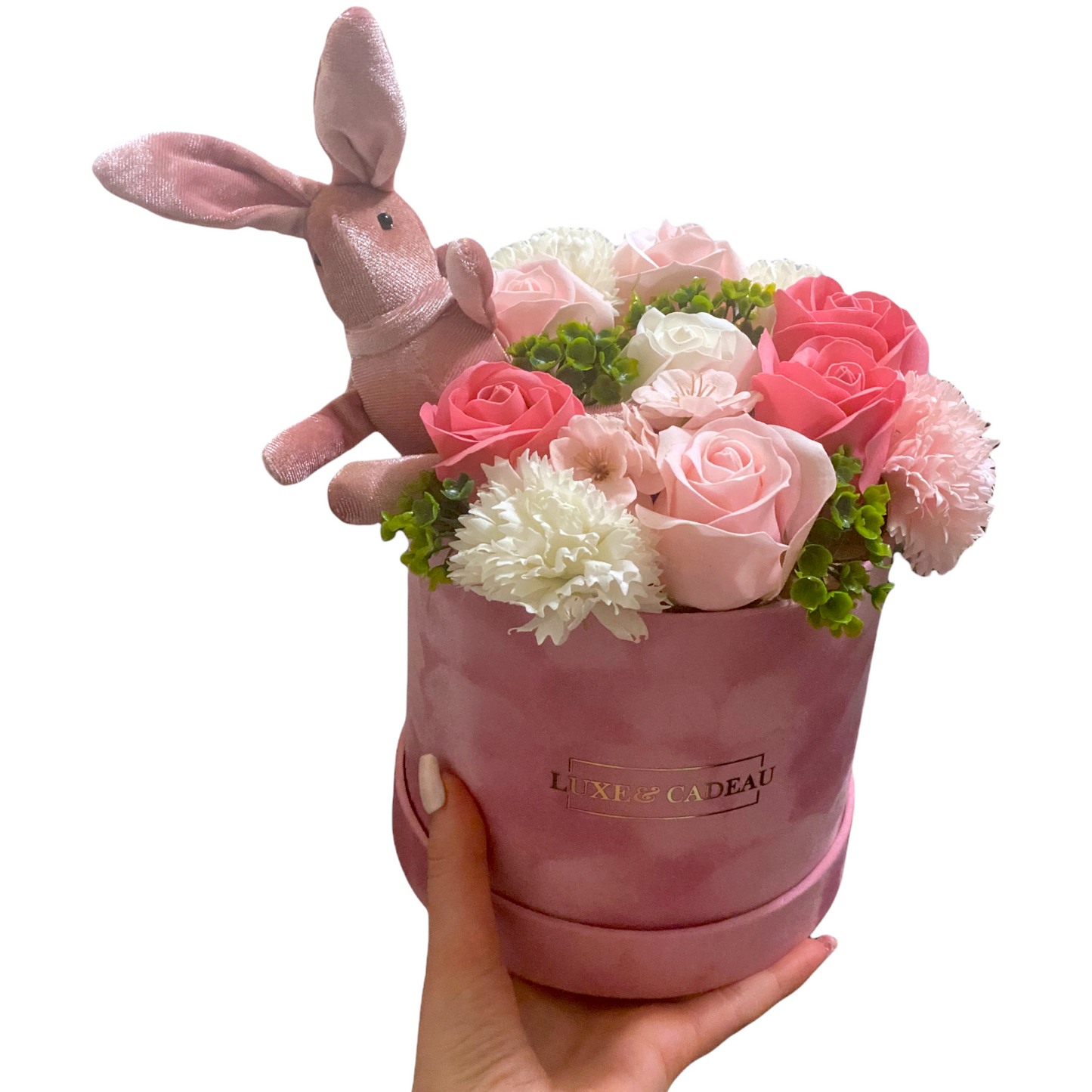 Fleurs de savon + nounours