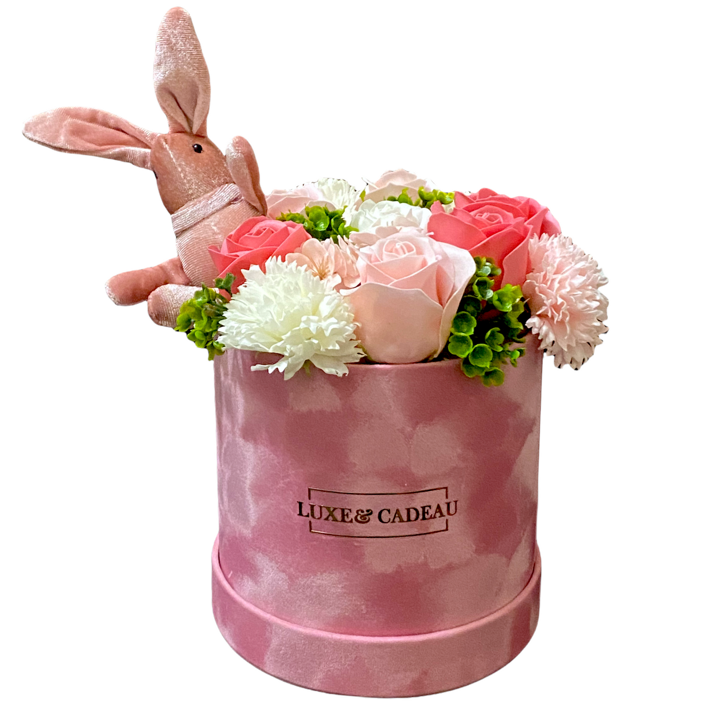 Fleurs de savon + nounours