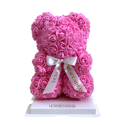 Ours en roses 25 cm rose